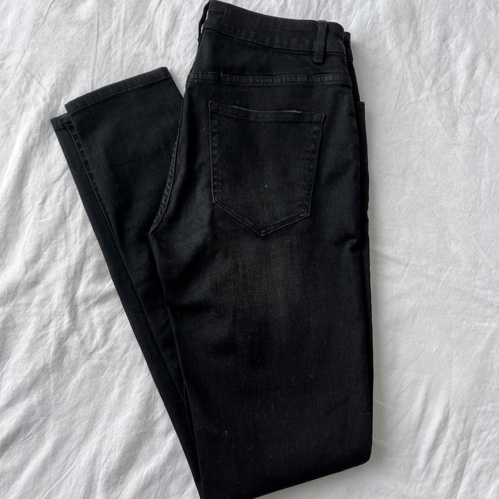 THE KOOPLES HIGH WAIST DISTRESSED SKINNY JEANS